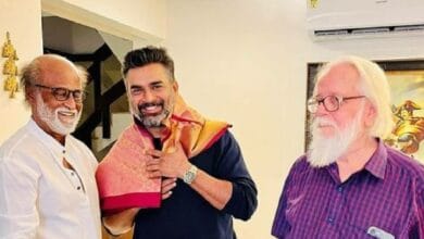 R. Madhavan, scientist Nambi Narayanan meet Rajinikanth