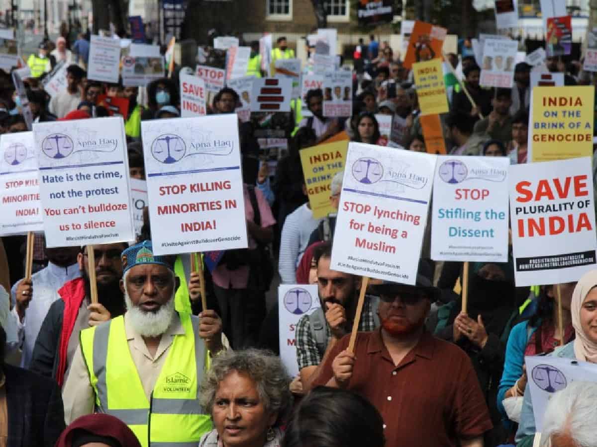 Indian diaspora in UK march against danger of ‘genocide’ in the country of their origin