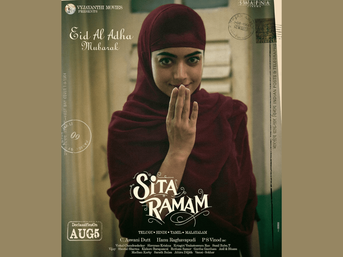 Rashmika Mandana's first look poster from 'Sita Ramam' is out now