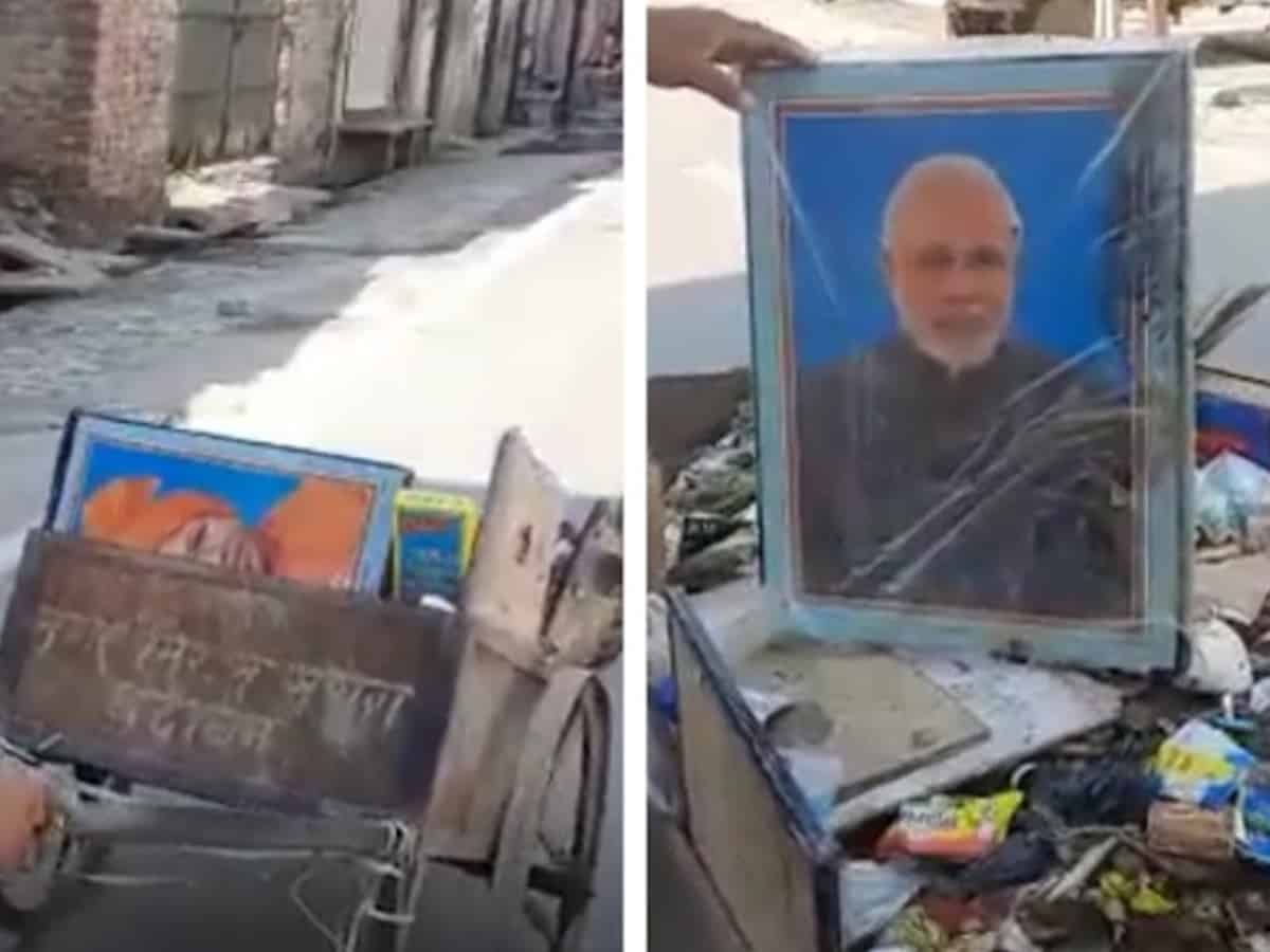 Mathura: Sanitation worker found carrying PM's portrait in garbage cart, sacked