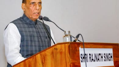 Rajnath Singh at Bengdubi Military Station in Darjeeling