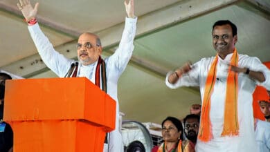 Union Home Minister Amit Shah in Hyderabad