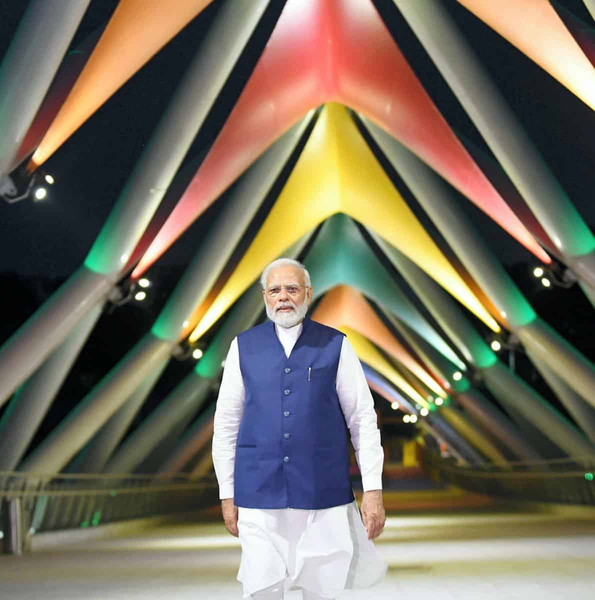 Prime Minister Narendra Modi at Atal Bridge inauguration