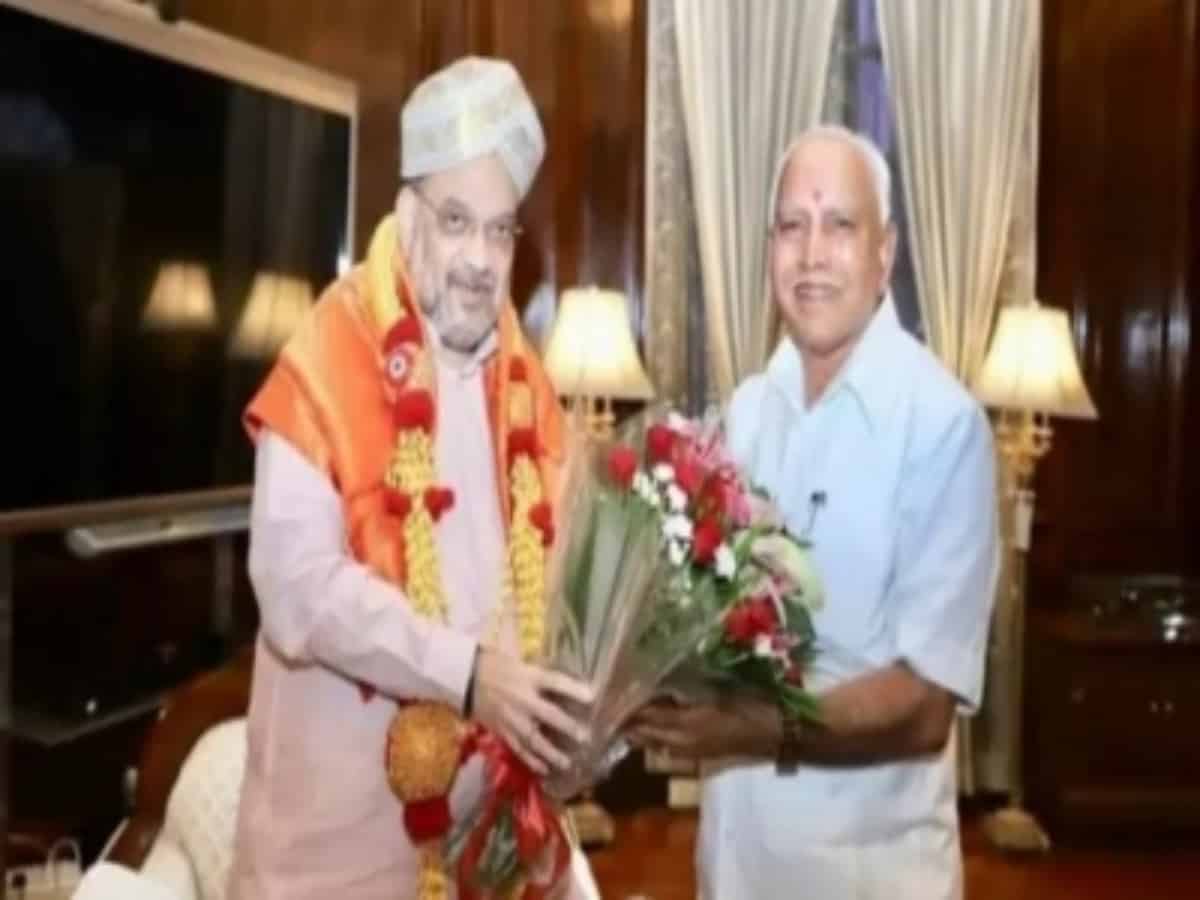 Bangalore: Ex-Karnataka CM Yediyurappa meets Amit Shah