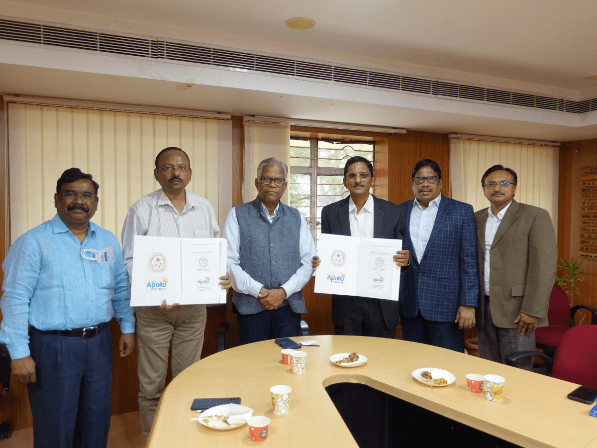 Apollo University signs MoU with University of Hyderabad