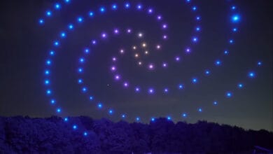 Video of drone light show illuminating night sky goes viral