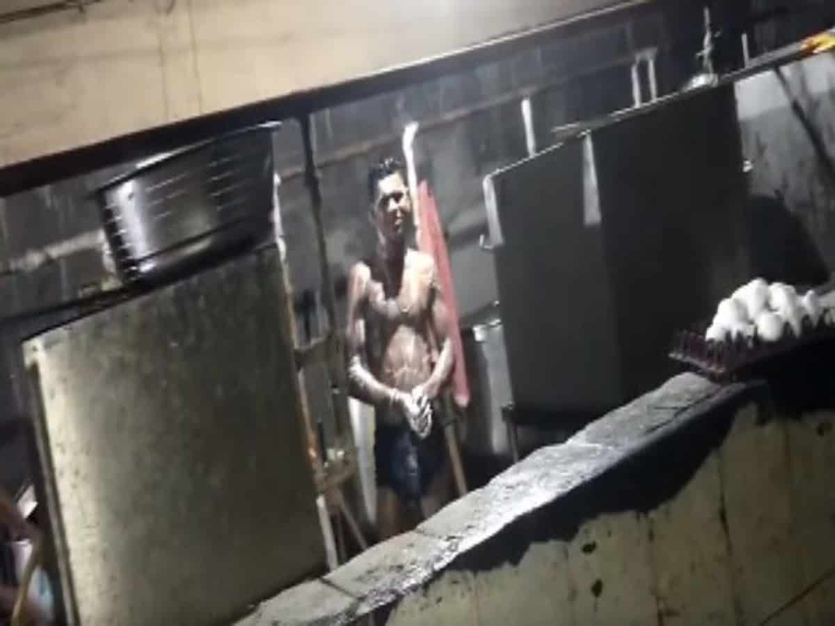 IIIT Basara students shocked after workers caught bathing in kitchen