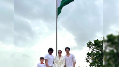 SRK celebrates Independence Day, hoists Tricolour at Mannat