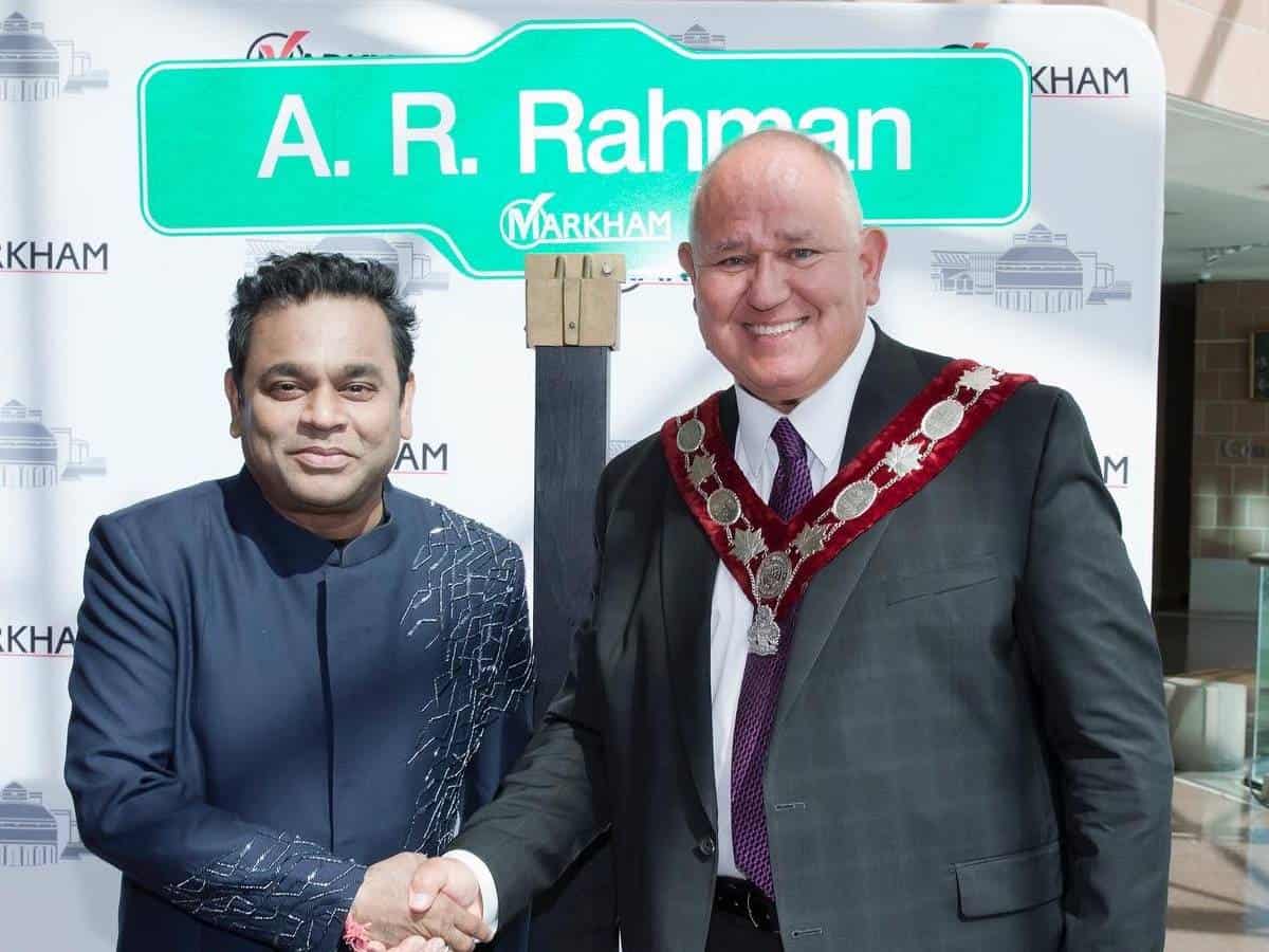 Canadian City names street after music maestro AR Rahman