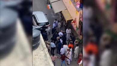 Hyderabad: Bandi Sanjay's video of picking footwear of Amit shah criticised
