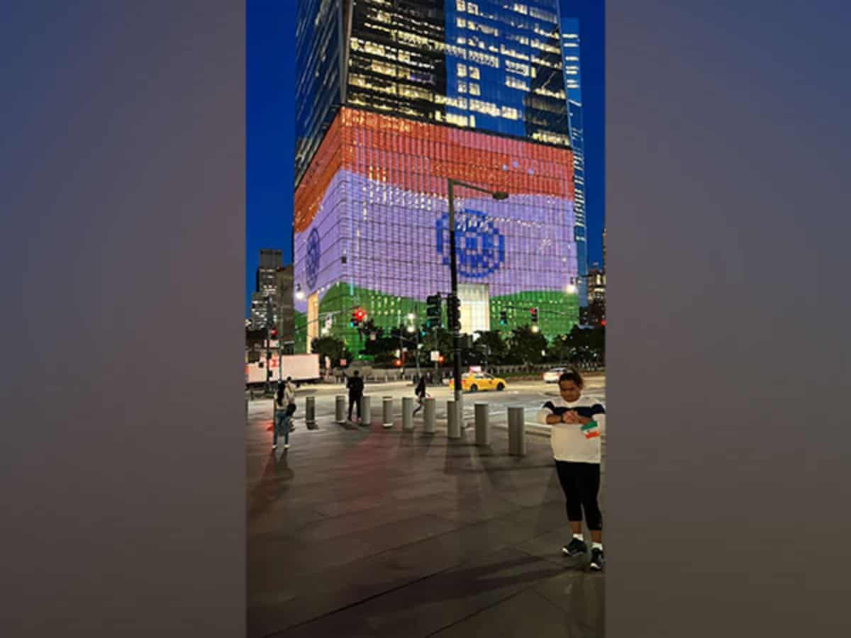 Iconic World Trade Center in New York displays animated Tricolour