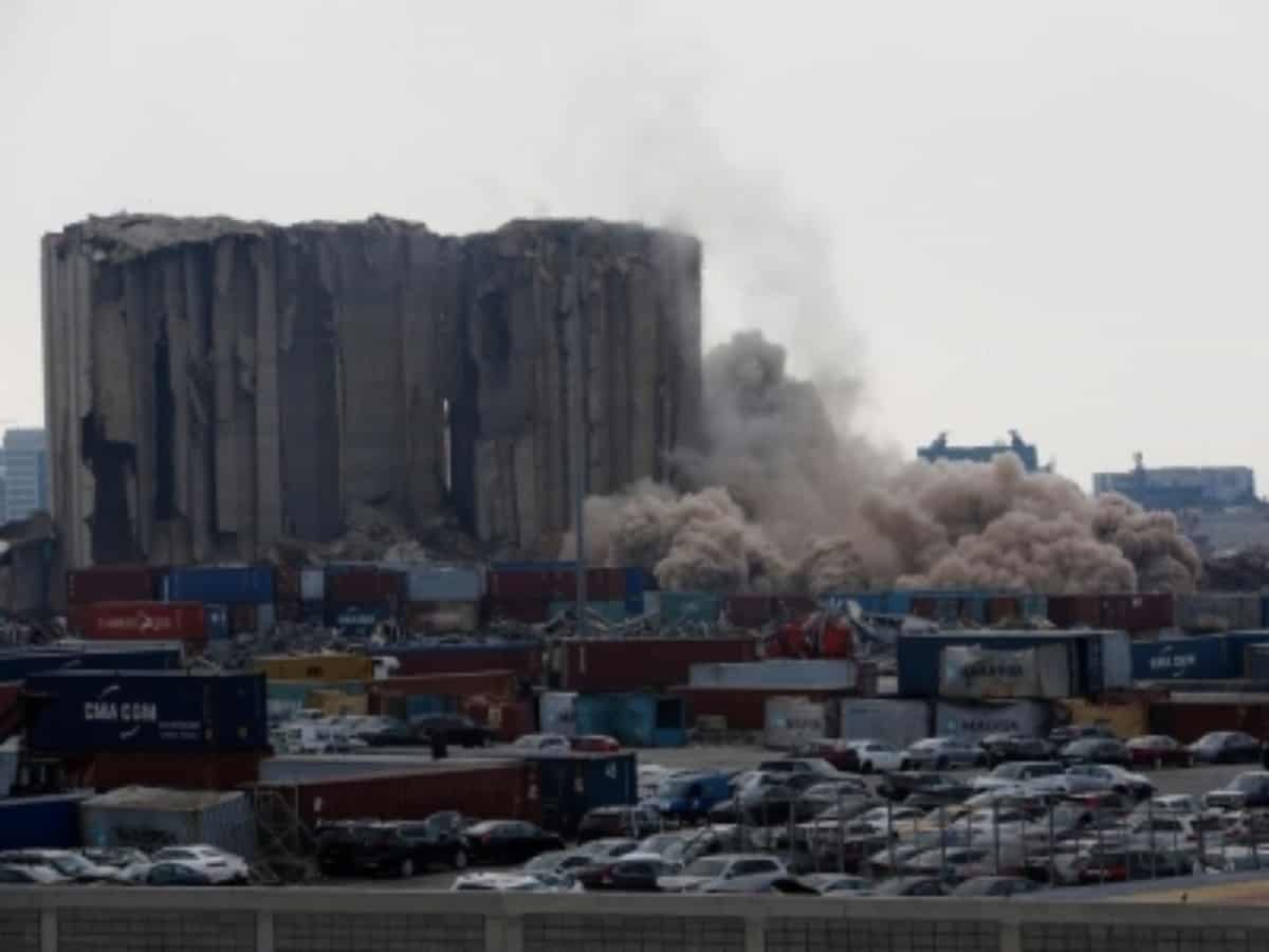 Northern part of Beirut's iconic grain silos fully collapses