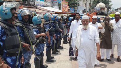 security force near Makkah Masjid