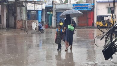 Rains in Hyderabad.