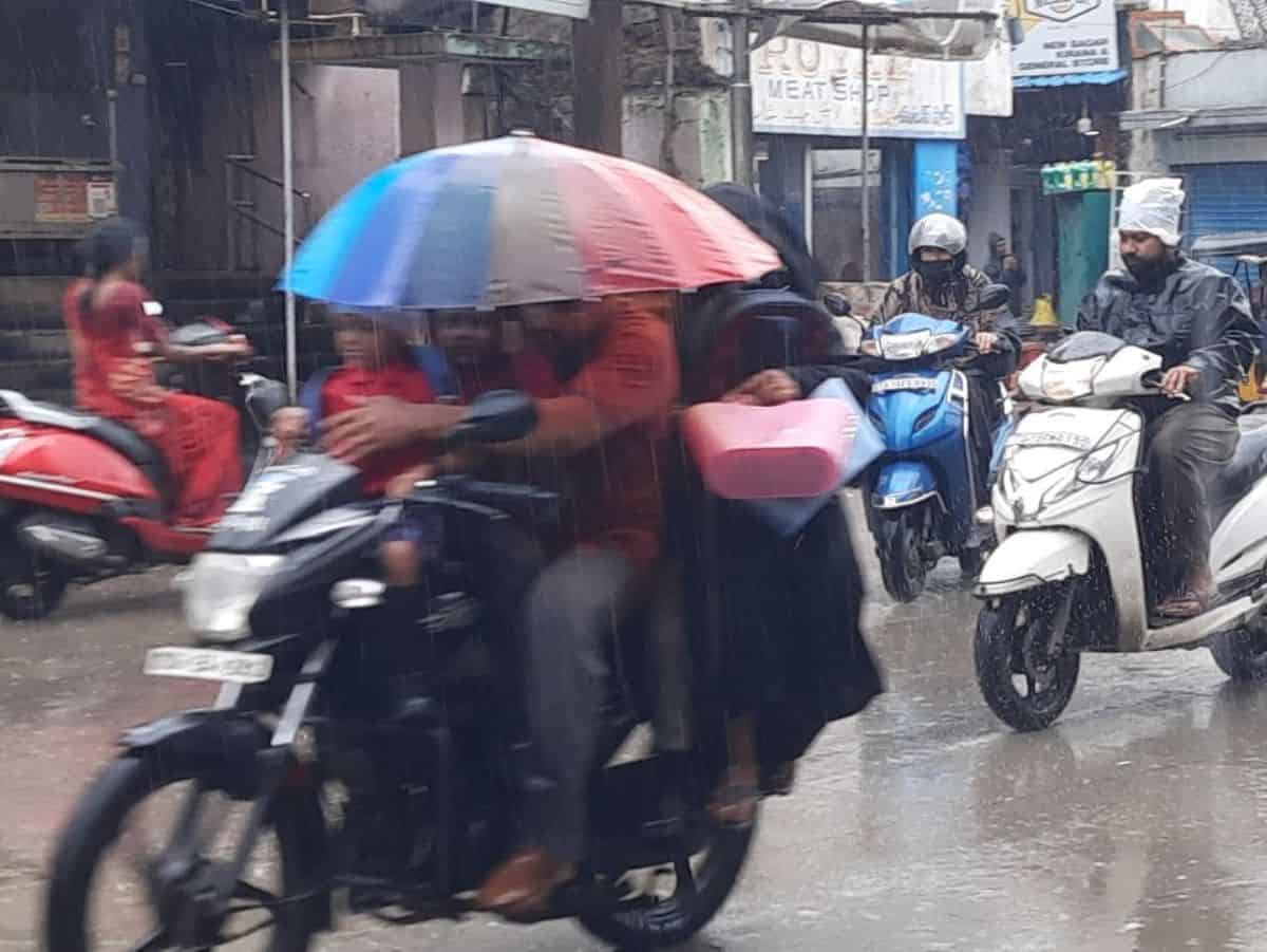 rainfall in hyderabad