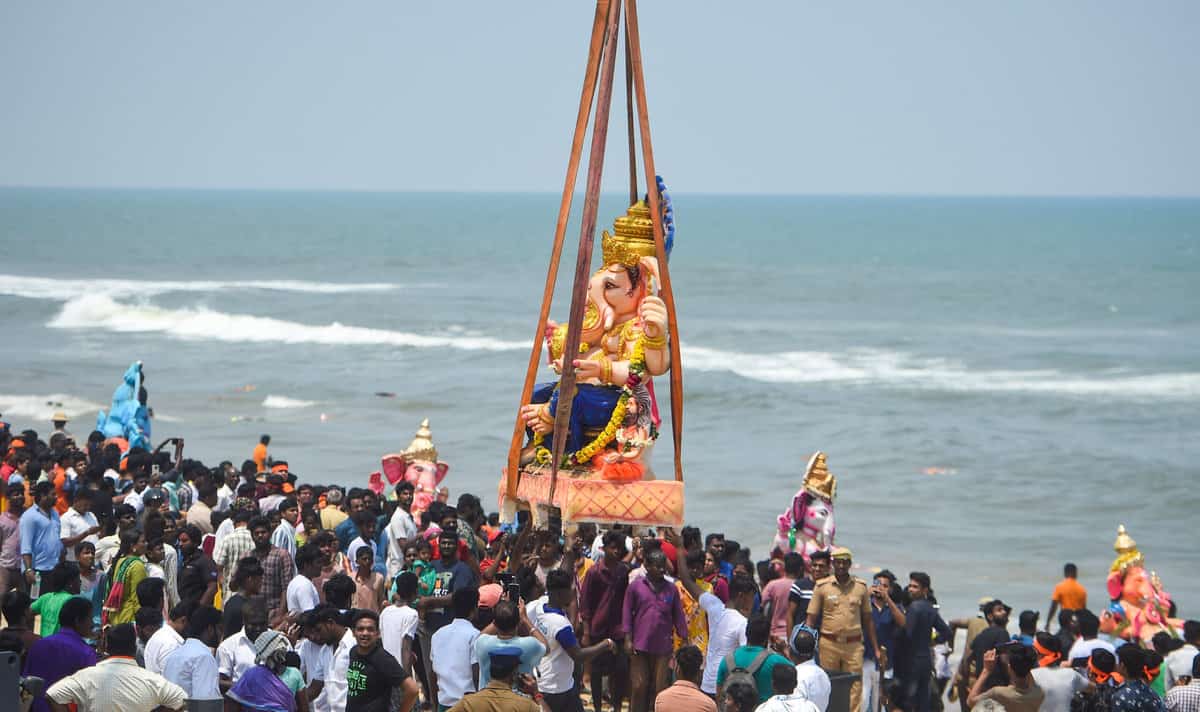 Immersion of lord Ganesh idols