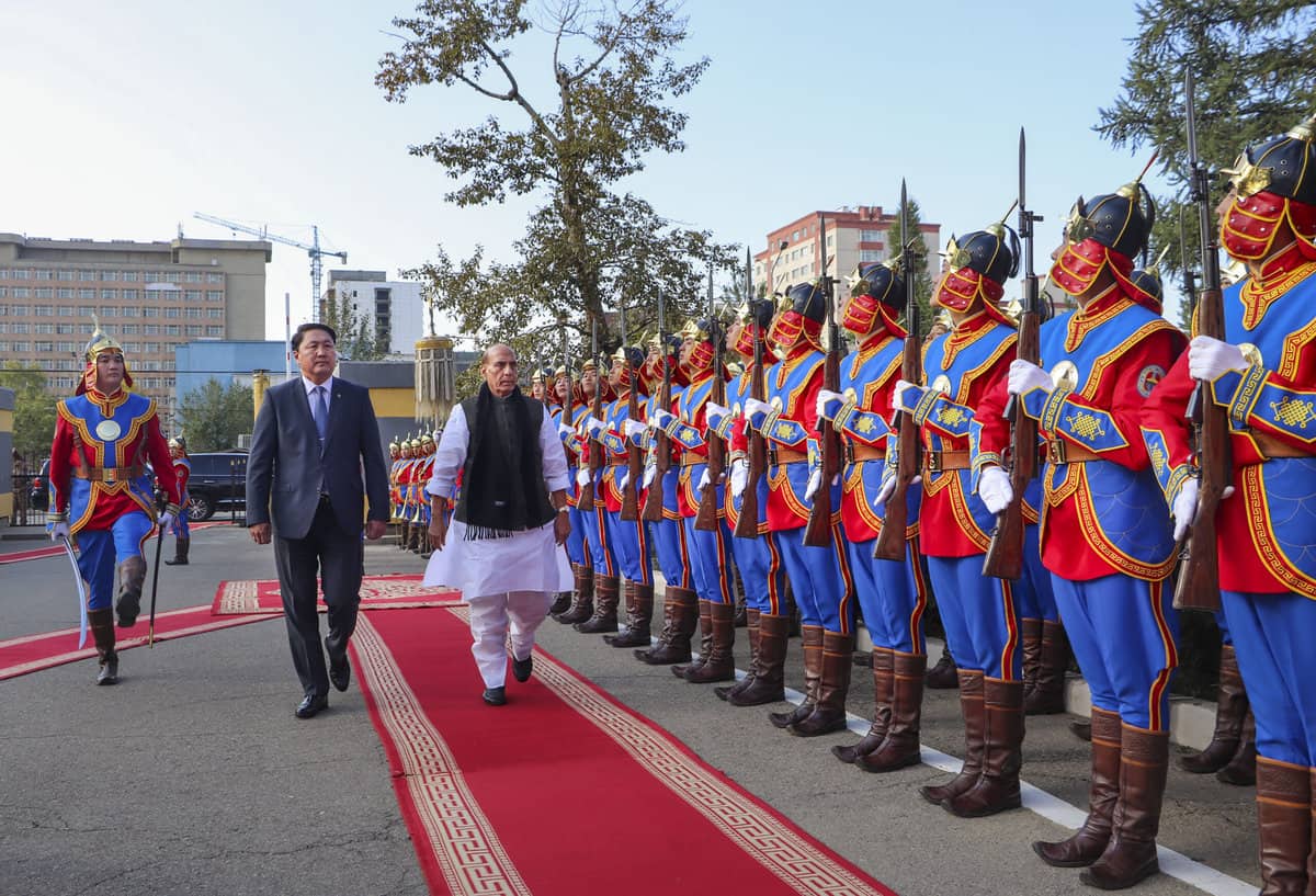 Rajnath singh in mongolia