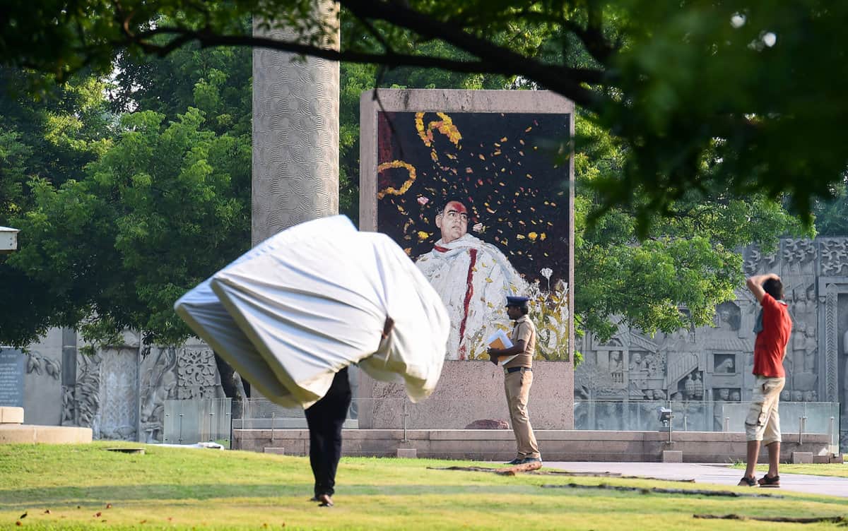 Preparations at Rajiv Gandhi Memorial in Sriperumbudur