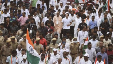 Karnataka: FIR against Cong worker for holding PayCM poster in Bharat Jodo Yatra