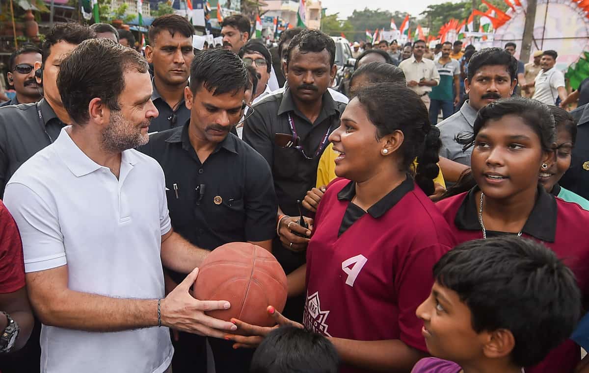 Bharat Jodo Yatra in Kanyakumari