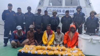 Drugs caught in Gujarat coast