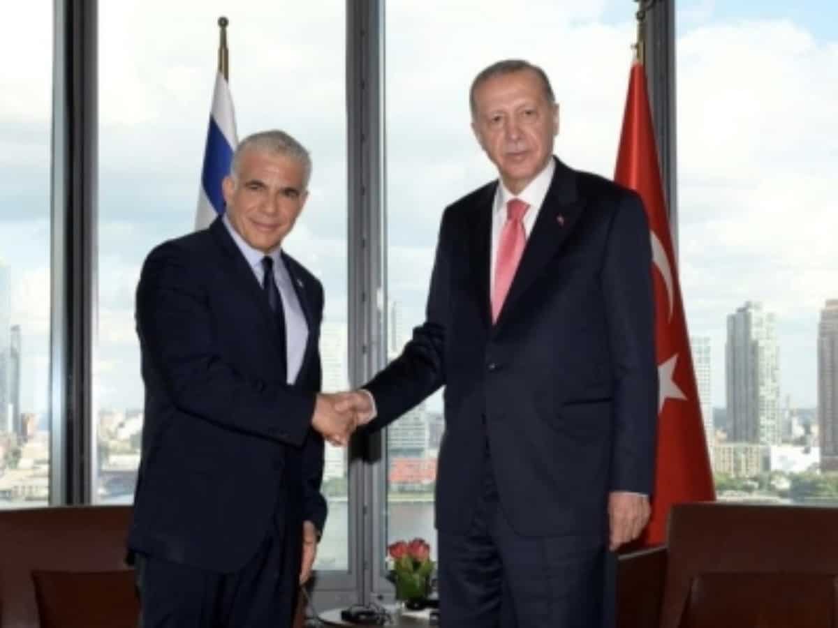 Israeli, Turkish leaders meet for 1st time since 2008