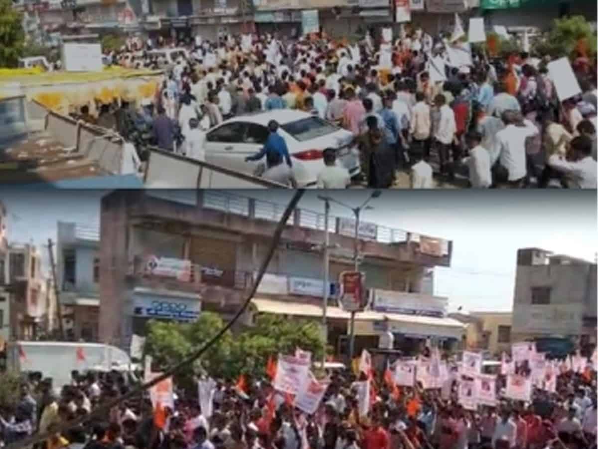 Protest against forceful conversion of Hindu family members in Gujarat