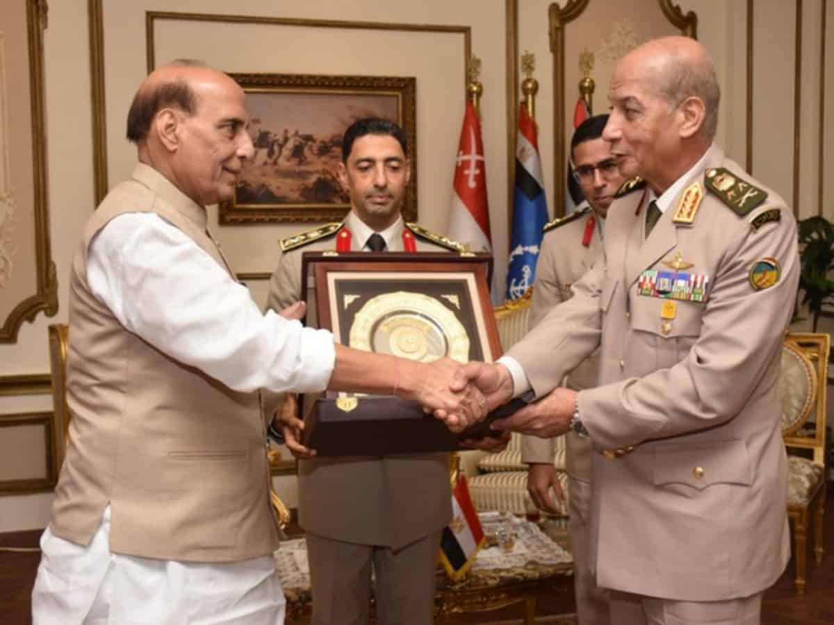 Rajnath Singh meets Egyptian counterpart, holds talks to expand bilateral defence ties