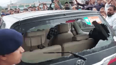 Angry locals attack Yamkeshwar MLA's vehicle