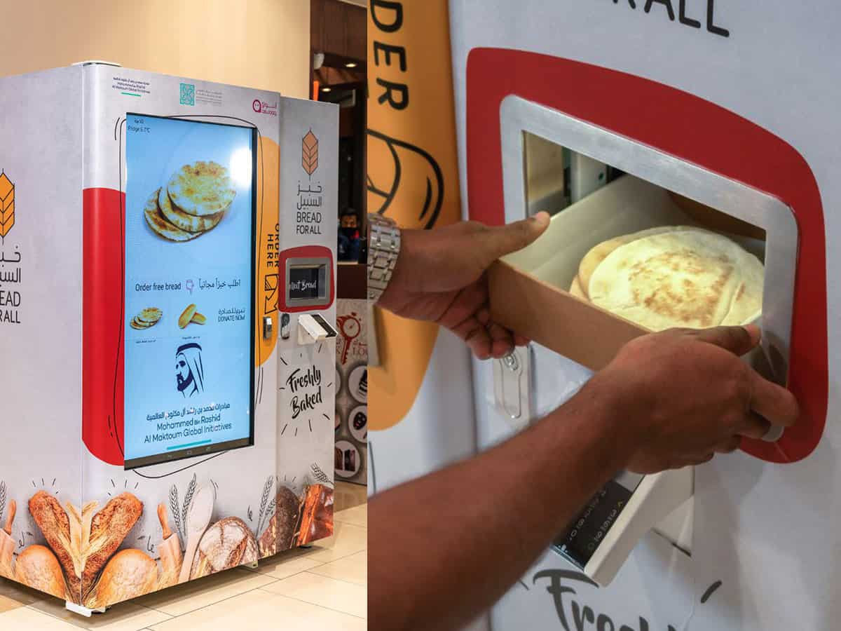 Dubai offers free freshly-baked bread for the needy through vending machines