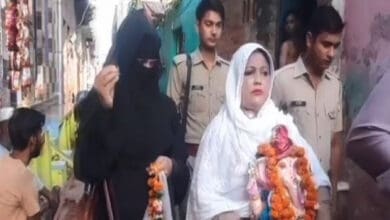 UP: BJP leader Ruby Khan defies fatwa, death threat; steps out for Ganesh idol immersion