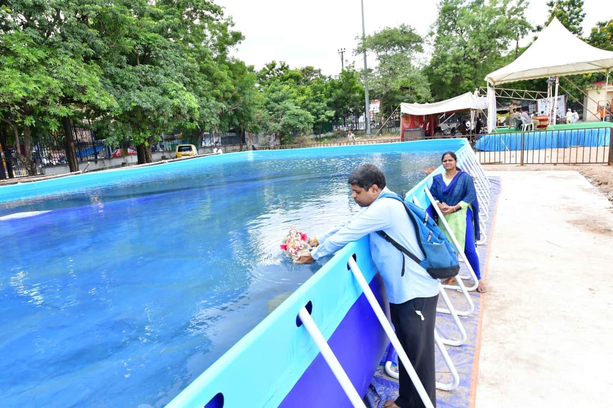 GHMC sets portable ponds for Ganesh immersion at 72 locations