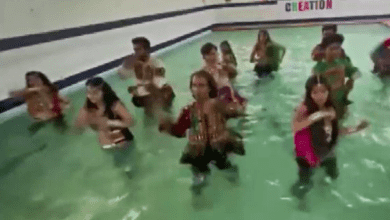 Garba in Swimming pool