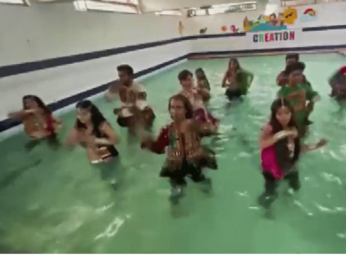 Garba in Swimming pool