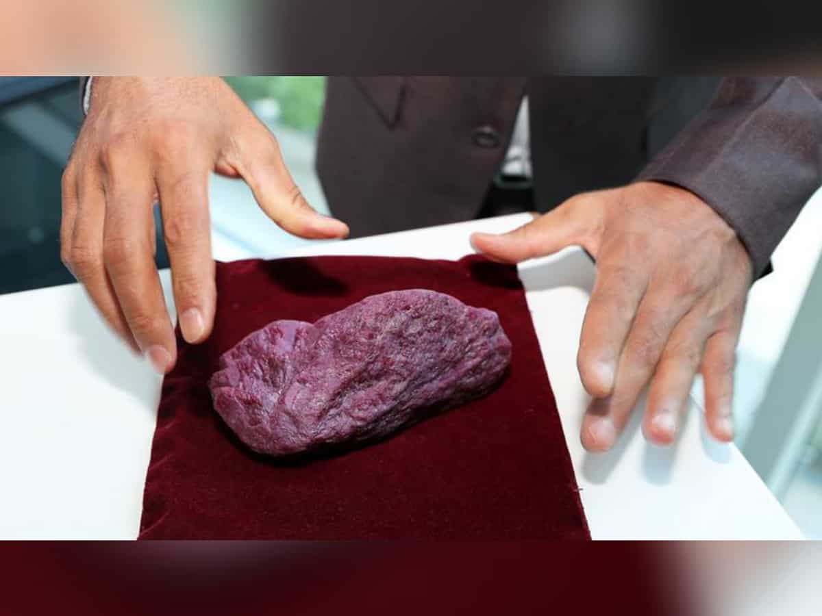 Rare 5,010-carat ruby, weighing 1 kg unveiled in Dubai