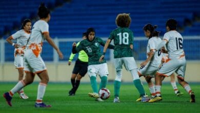 Saudi Arabia's women's football team play first international game at home