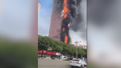 Massive fire in China