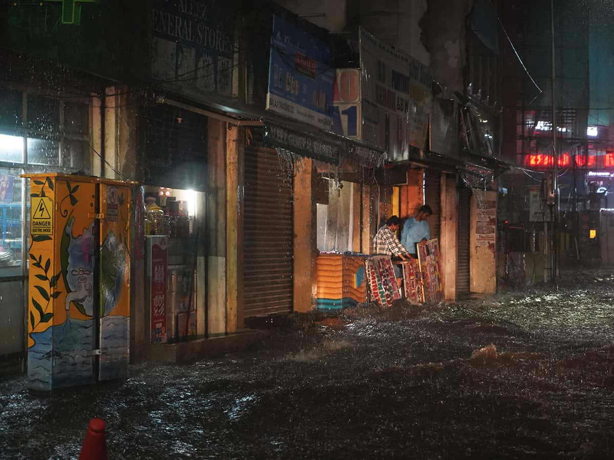 Photos: Heavy traffic, water logging as rains hit Hyderabad