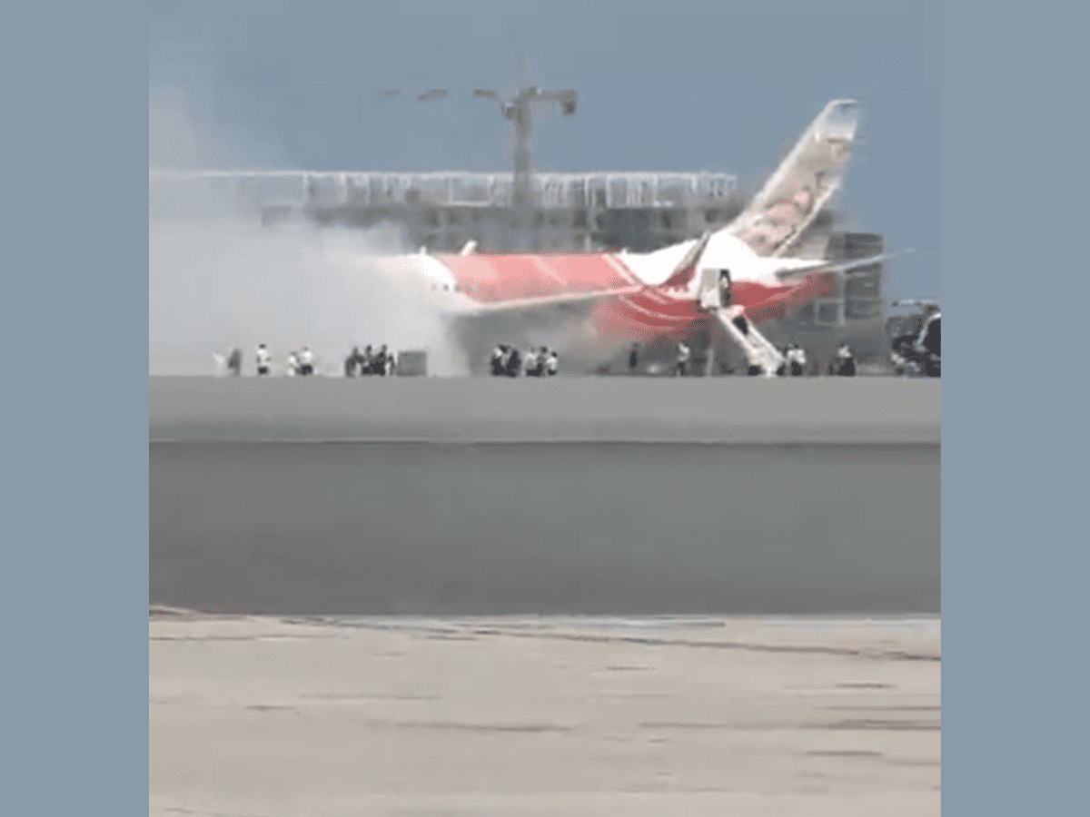 Air India flight catches fire at Muscat airport, passengers evacuated