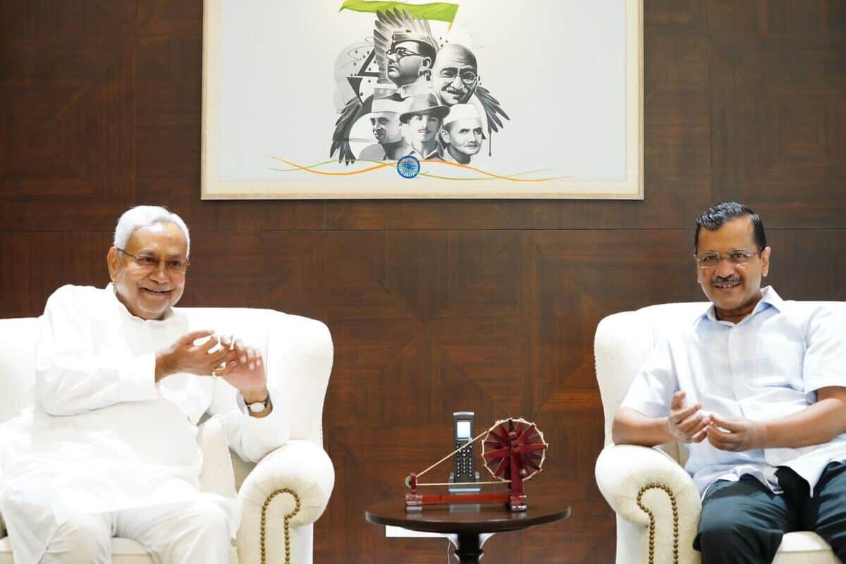 Bihar CM Nitish Kumar meets Arvind Kejriwal in Delhi