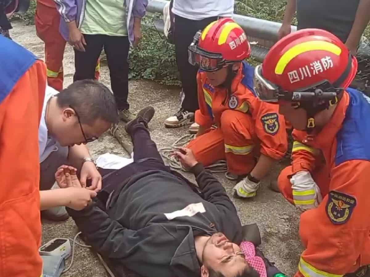 China's Sichuan quake: Man trapped in mountains rescued after 17 days