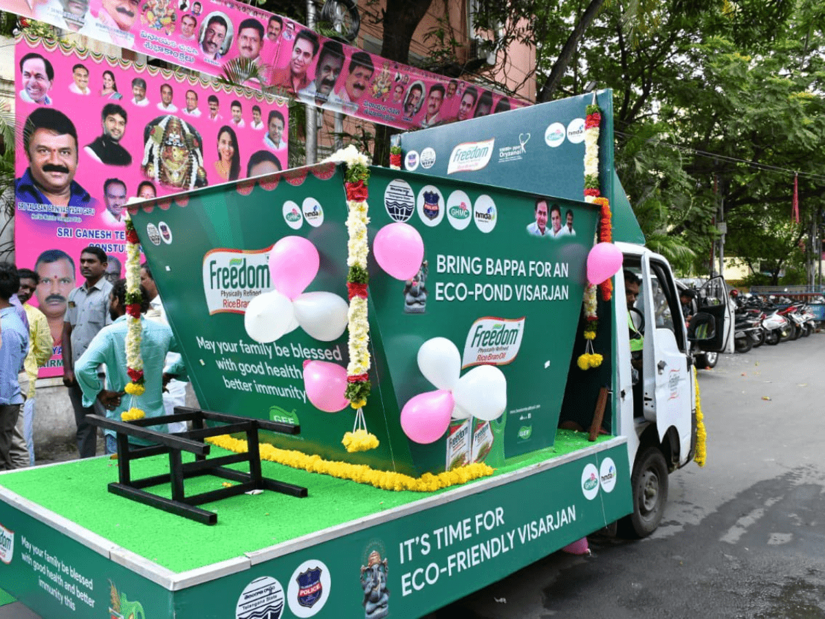eco-friendly Vinayaka immersion vehicles