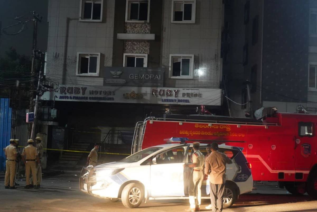 Hyderabad e-bike showroom fire
