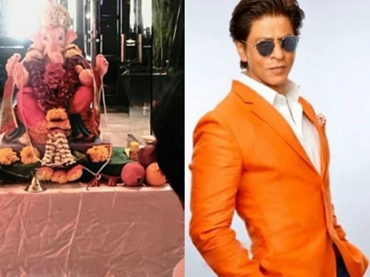 SRK brings Lord Ganpati home with AbRam, feasts on modaks