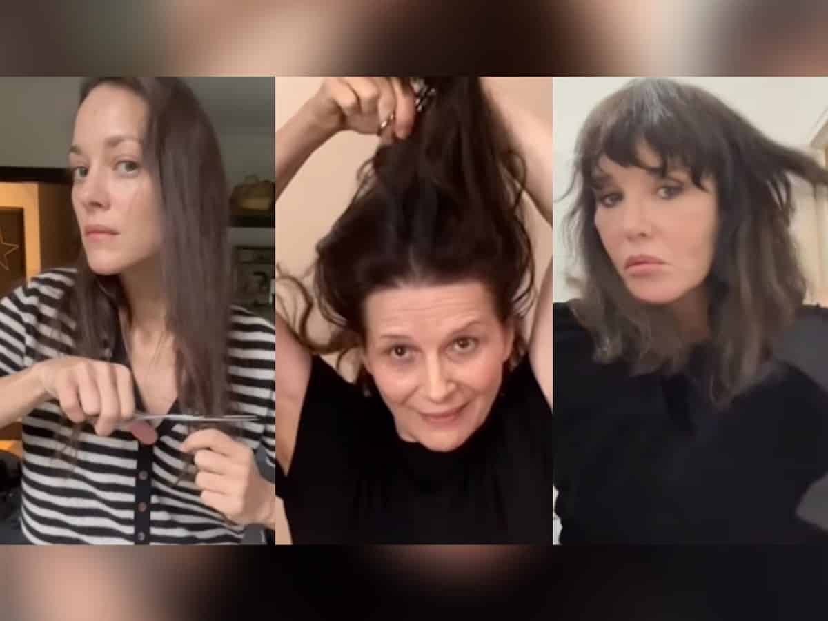 French actresses in solidarity with Iranian women cut their hair