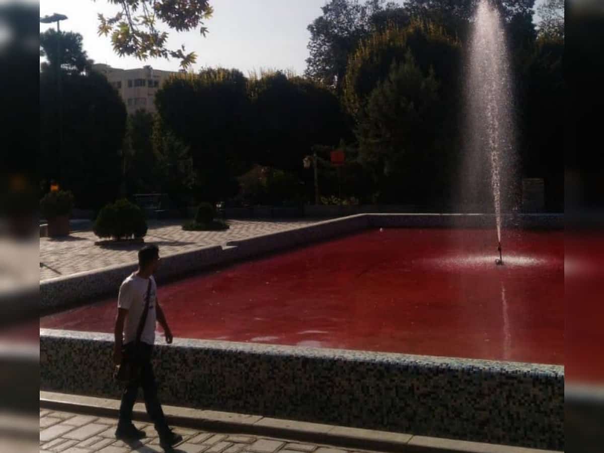 Mahsa Amini protests: Tehran fountains sinking in blood