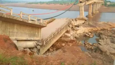 Telangana: Andevelli bridge's major chunk collapses in Asifabad