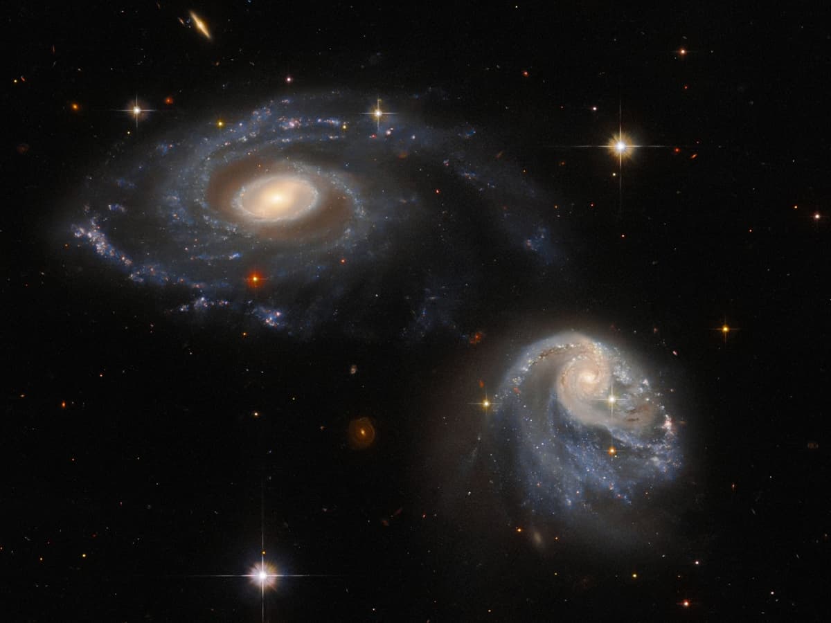 NASA's Hubble captures spectacular pair of interacting galaxies