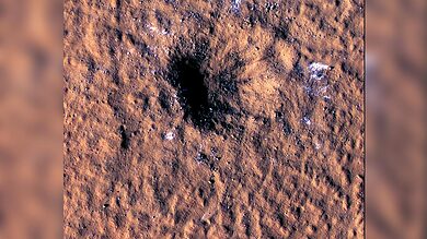 NASA's Mars lander captures stunning meteoroid impact, spots more ice