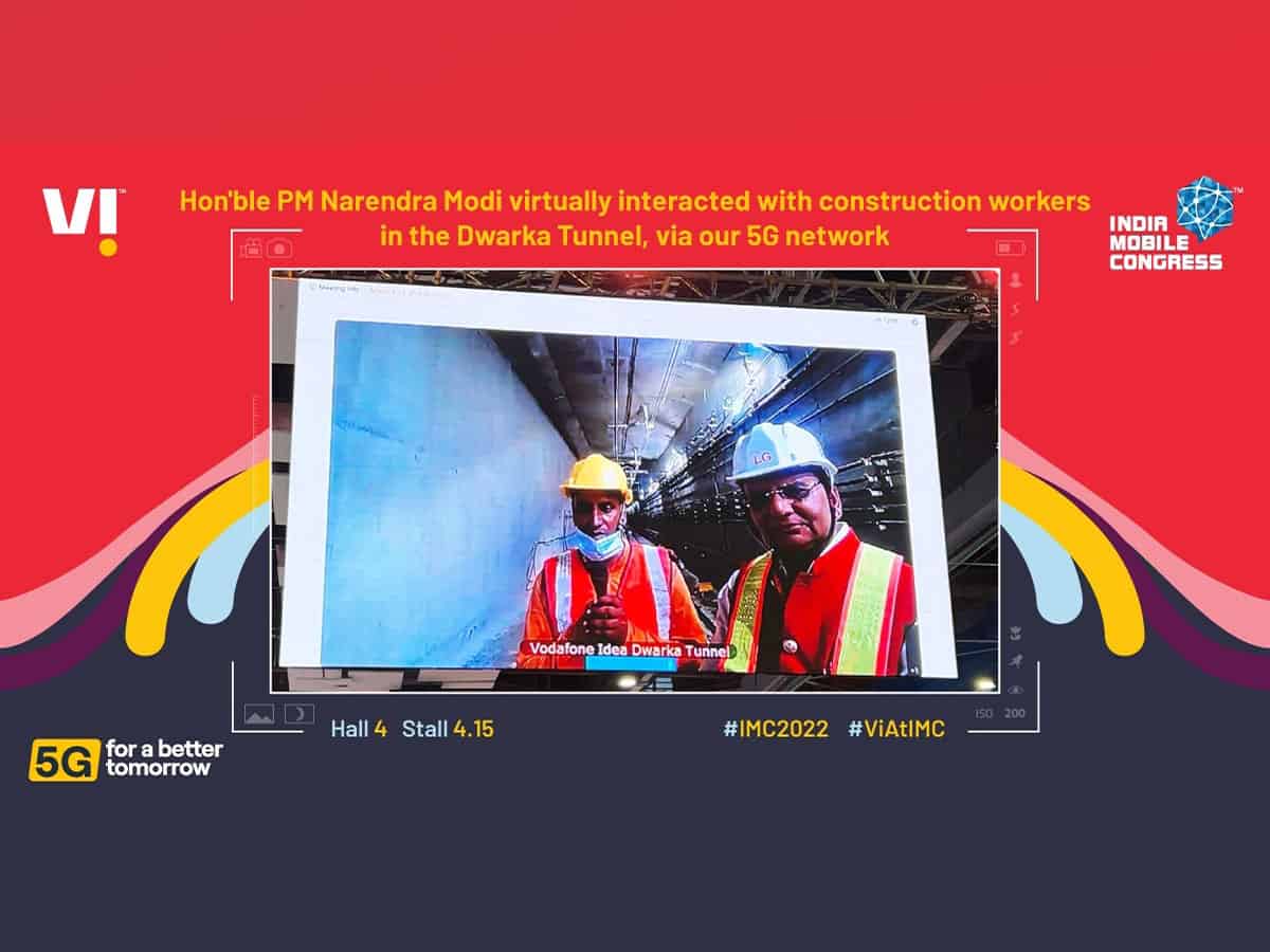 PM Modi interacts with Delhi Metro tunnel workers via live Vi 5G network